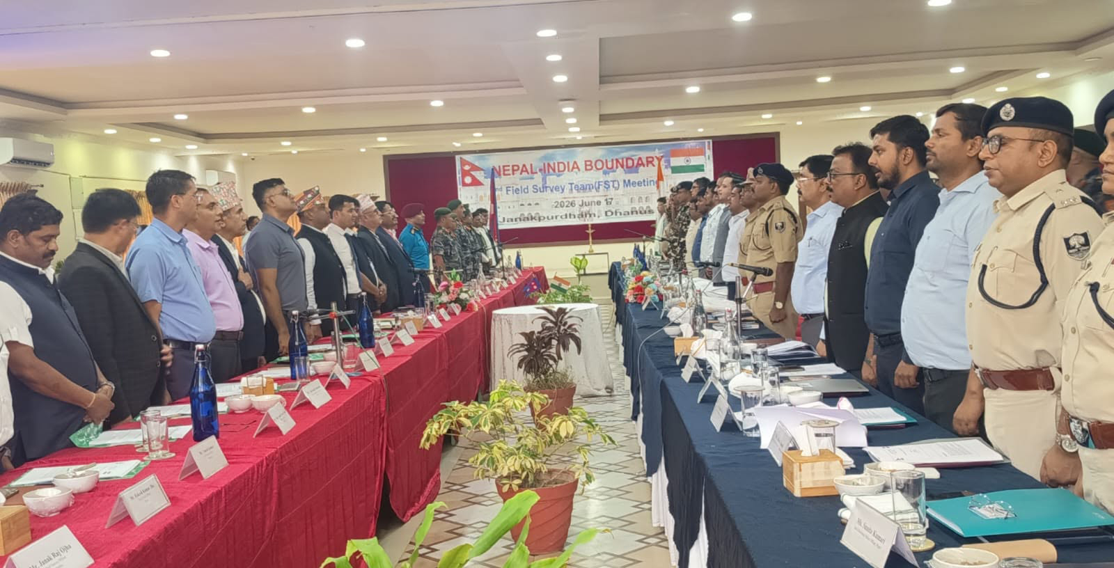 सीमा व्यवस्थापनबारे नेपाल-भारत फिल्ड सर्भे टोलीको बैठक जनकपुरमा