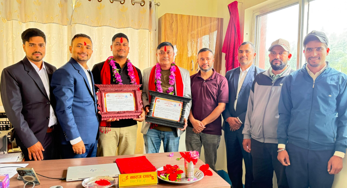 समयमा नै काम सम्पन्न गर्ने निर्माण कम्पनी सम्मानित
